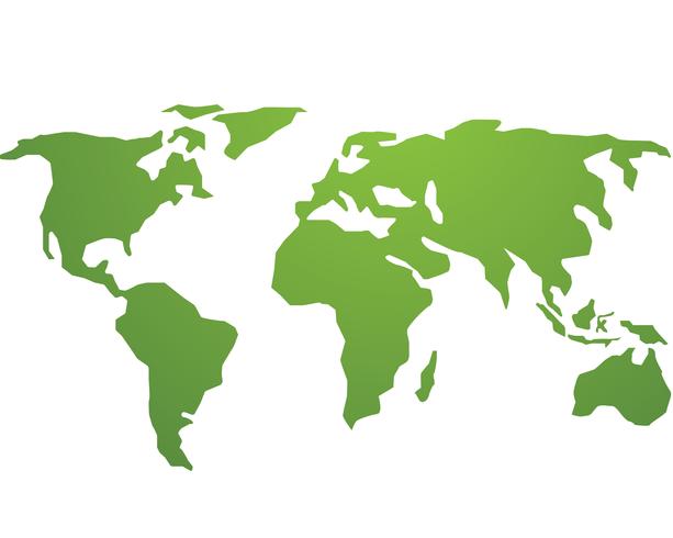 Logo mondial de vecteur vert mondial