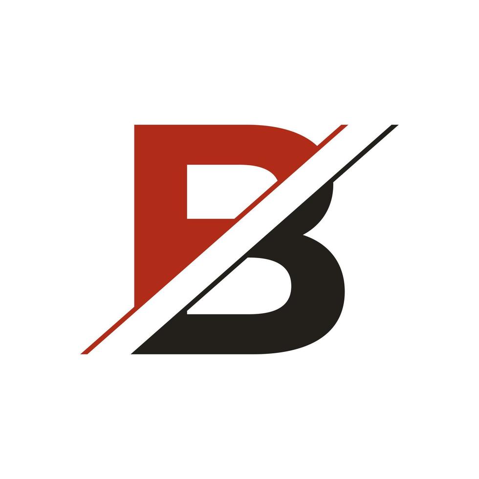 lettres de l'alphabet b logo ou icône design illustration vectorielle vecteur