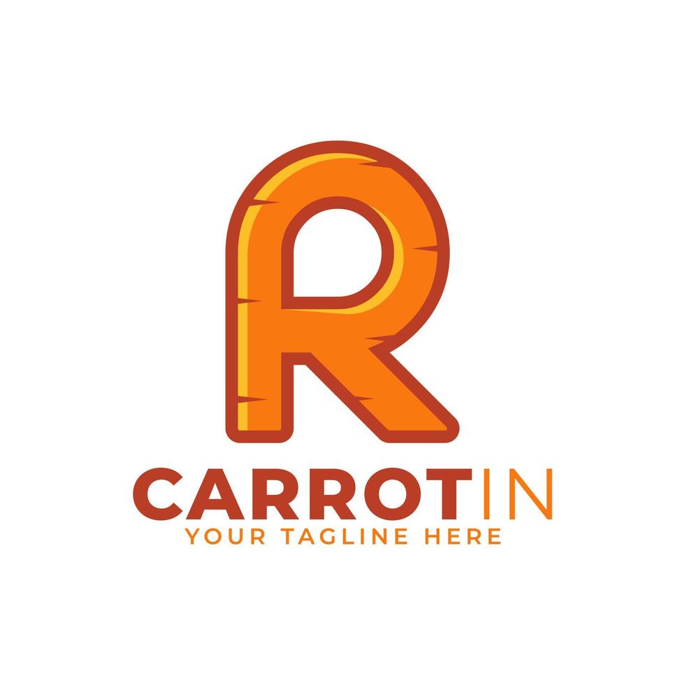 vecteur de conception de logo de carotte de lettre initiale r. conçu pour la conception de sites Web, le logo, l'application, l'interface utilisateur