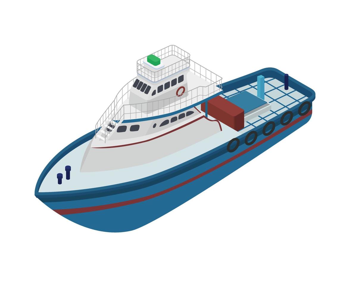 illustration de bateau de pêche vecteur