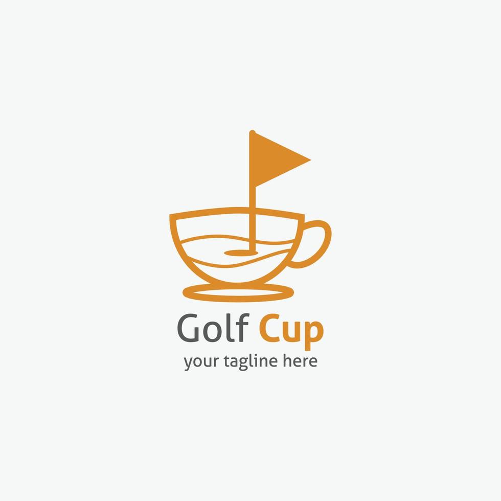 illustration de conception de vecteur de logo de golf