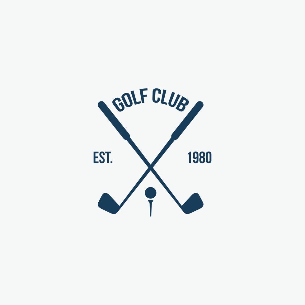 illustration de conception de vecteur de logo de golf