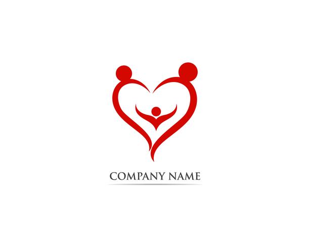 Amour rouge logo et symbole vecteur