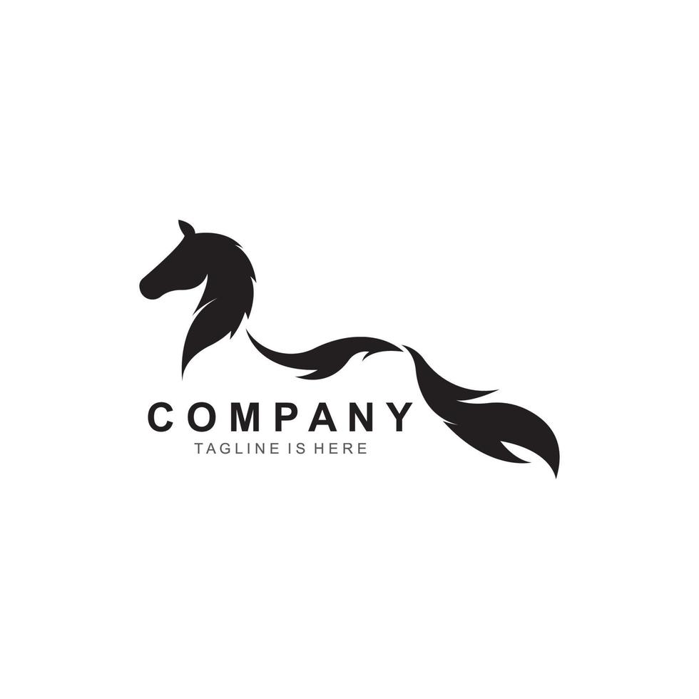 illustration vectorielle de cheval logo modèle vecteur