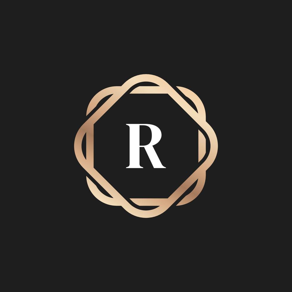 icône du logo lettre initiale r avec élément de vecteur de modèle