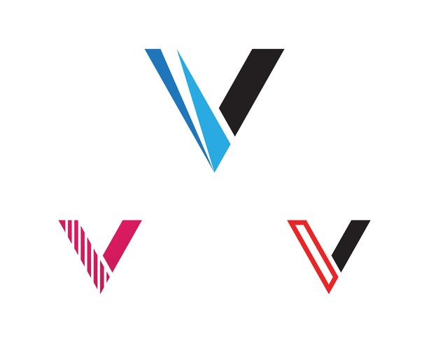Icône de modèle de vecteur logo et symbole V