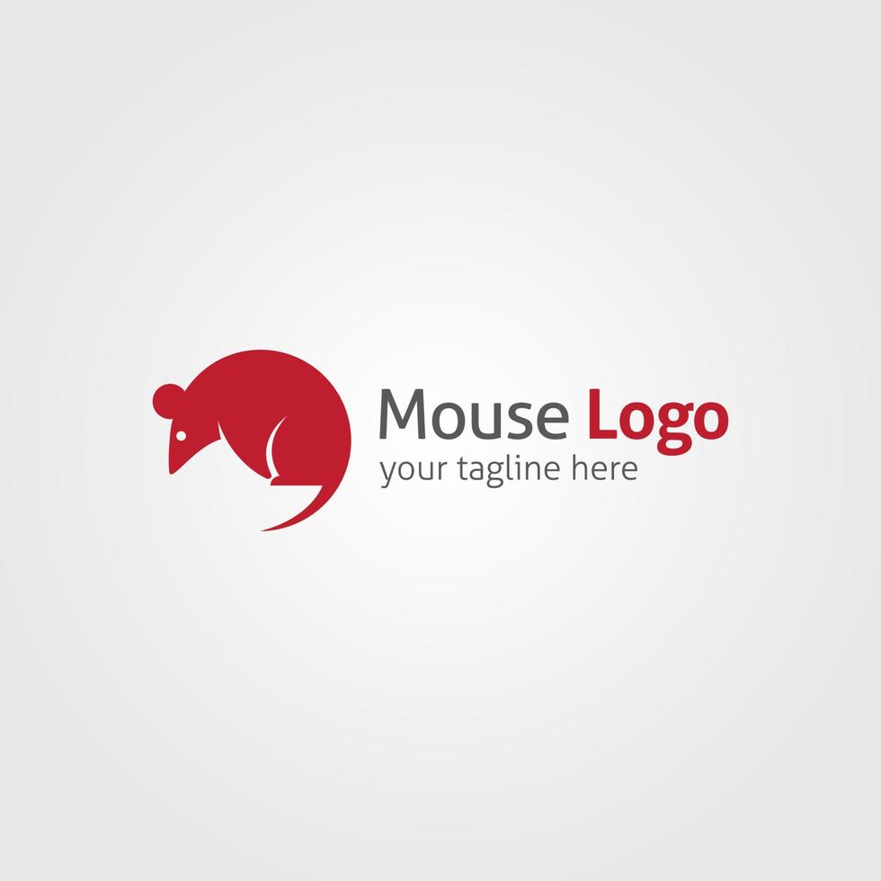 illustration de conception de vecteur de logo de souris