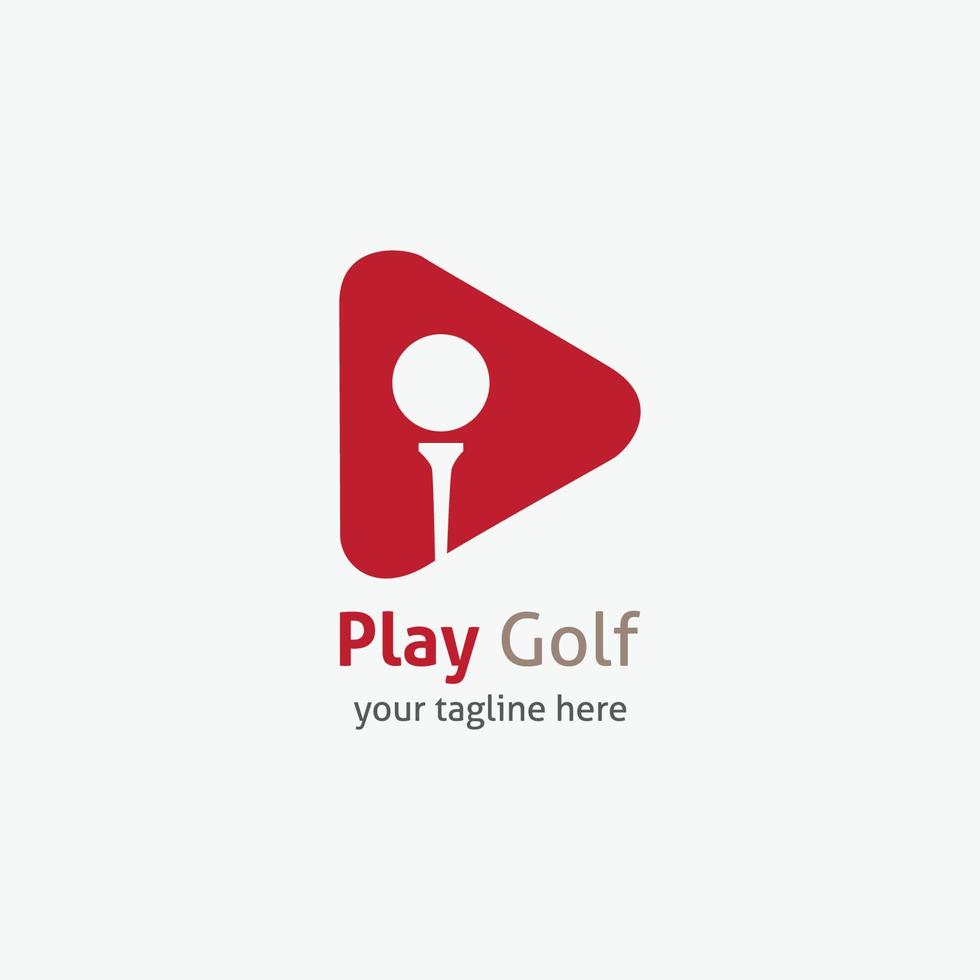 illustration de conception de vecteur de logo de golf