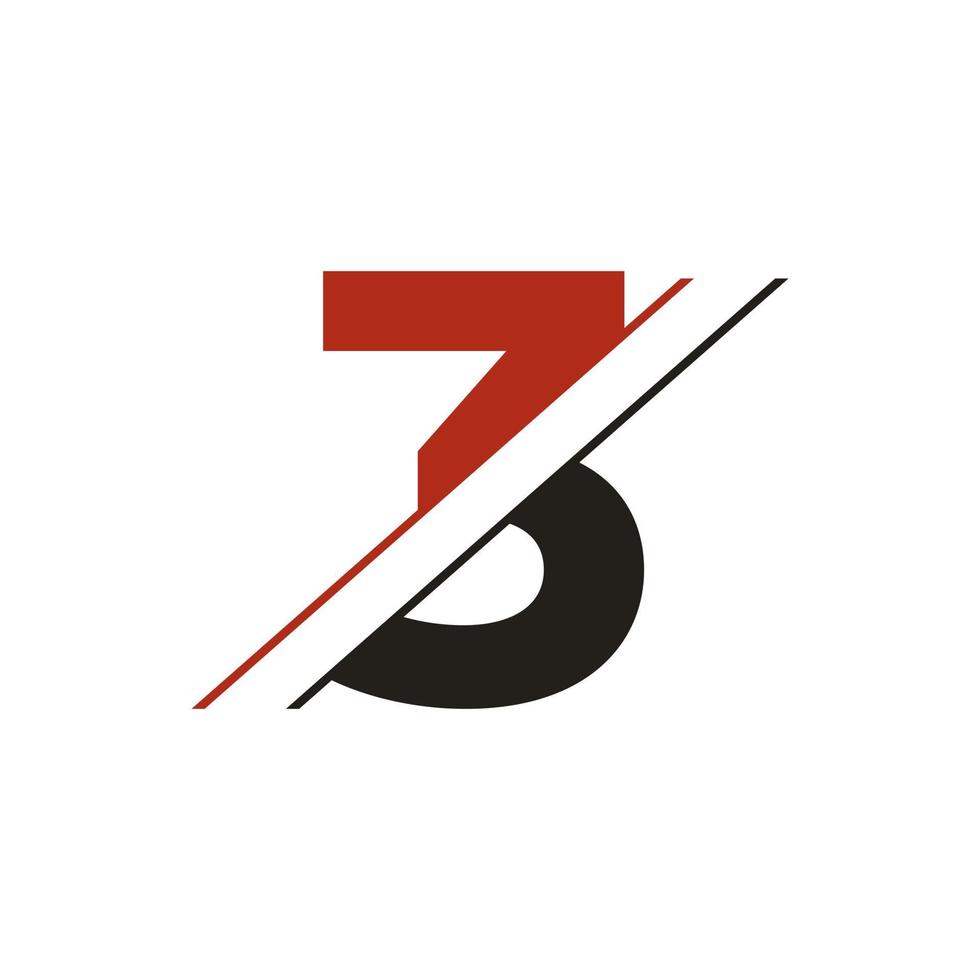 logo numéro 3 ou illustration vectorielle de conception d'icône vecteur