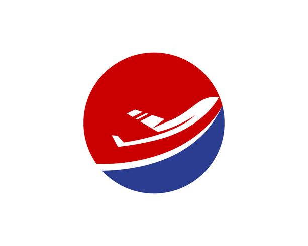 Modèle de vecteur avion logo et symboles de mouche
