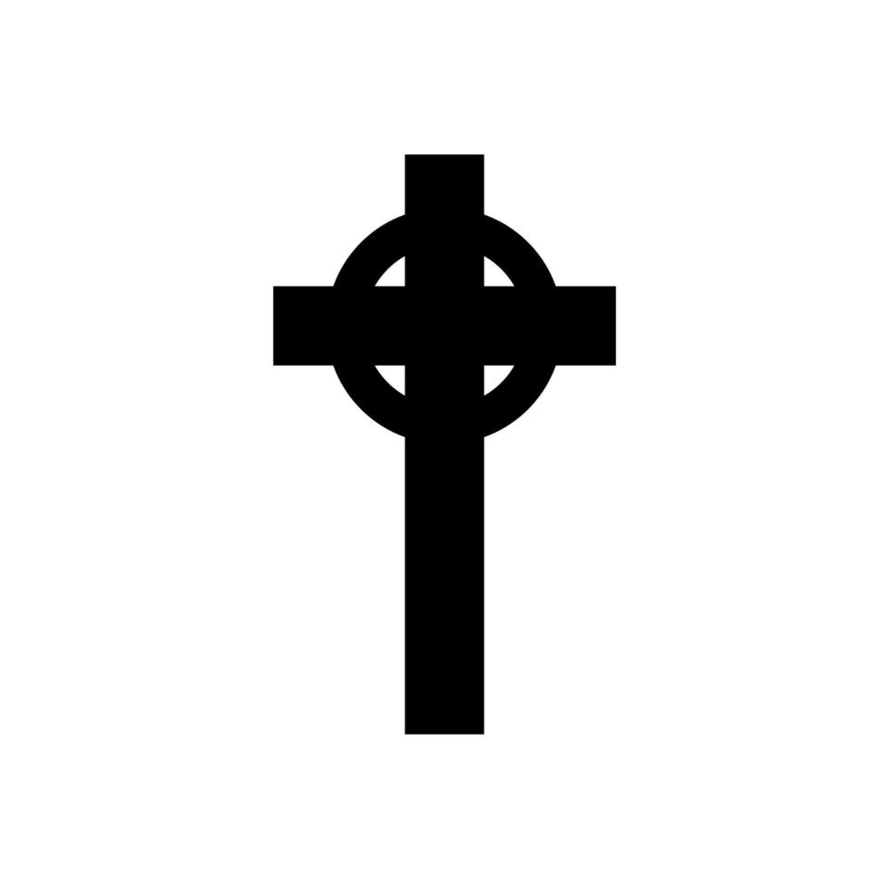 icônes de croix chrétienne sur illustration vectorielle fond blanc. symbole croisé de la crucifixion et de la foi. vecteur