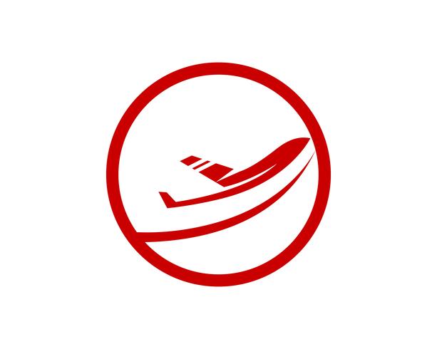 Modèle de vecteur avion logo et symboles de mouche