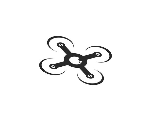 Logo de drone et illustration vectorielle symbole vecteur