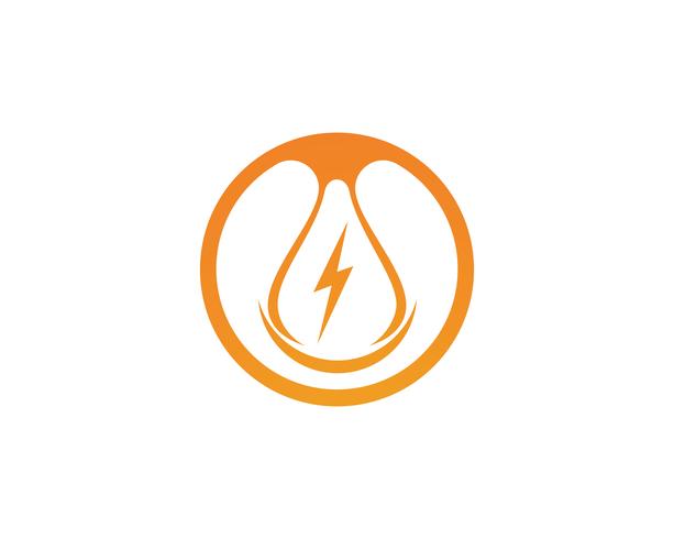 Lampe logo icônes vectorielles éclair vecteur