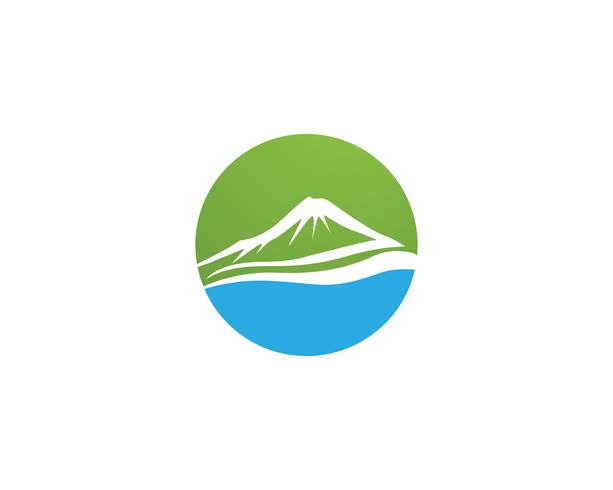 Logo et symbole de vecteur de montagne