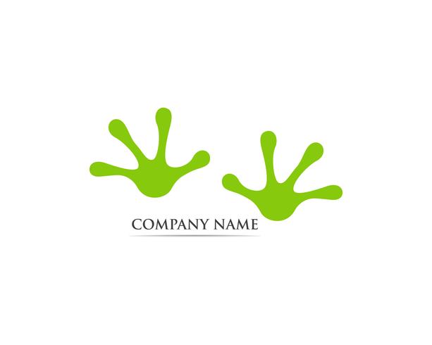 Logo de grenouille et illustration vectorielle symbole vecteur