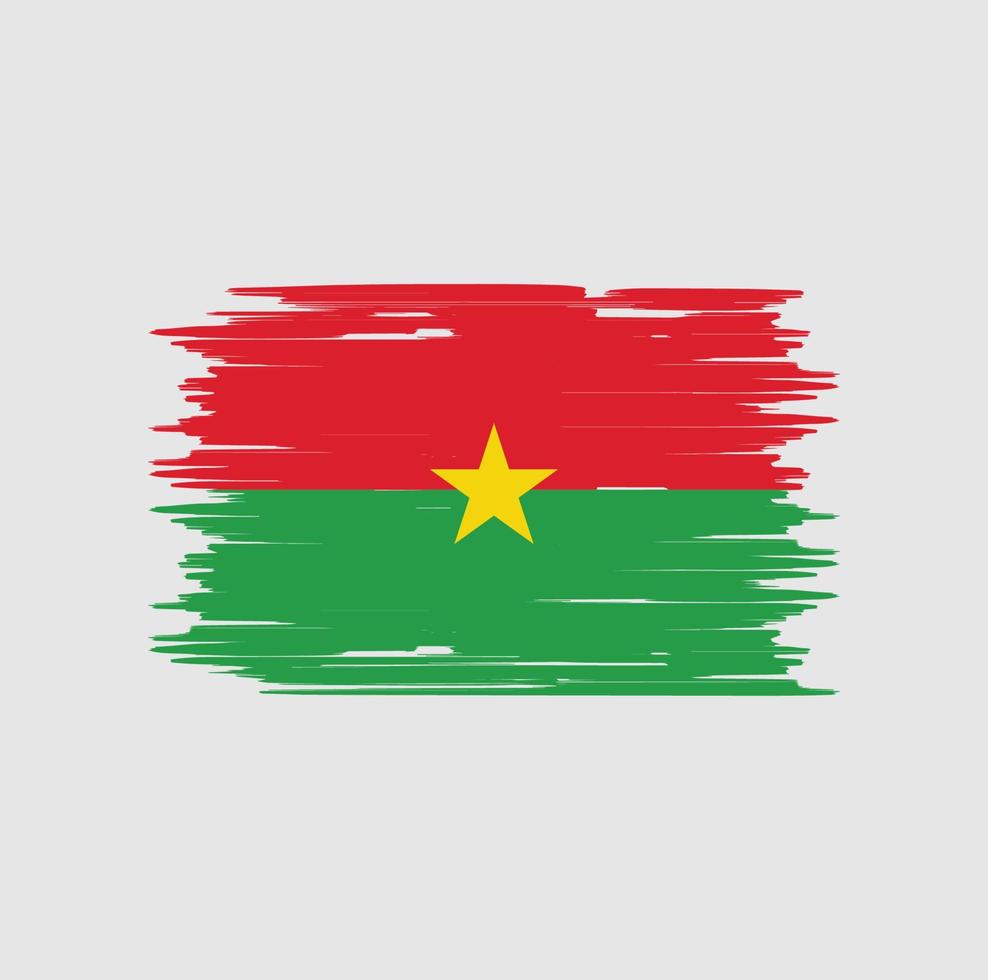 pinceau drapeau burkina faso. drapeau national vecteur