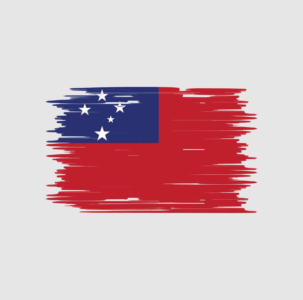pinceau drapeau samoa. drapeau national vecteur