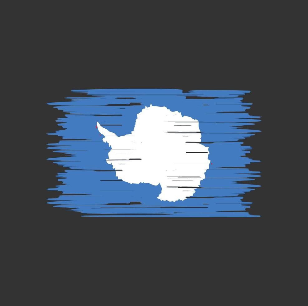 pinceau drapeau antarctique. drapeau national vecteur