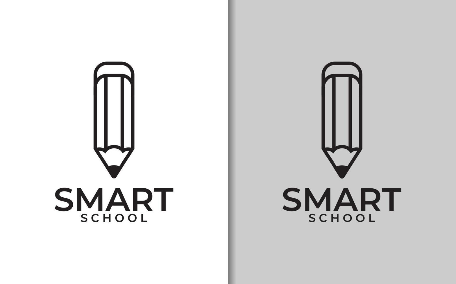diplômé de l'éducation toge chapeau crayon pour l'école université collège campus universitaire création de logo vecteur