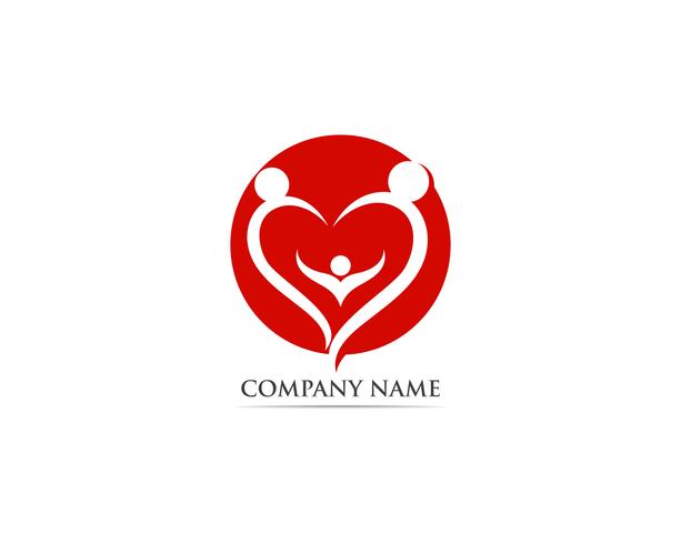 Amour rouge logo et symbole vecteur