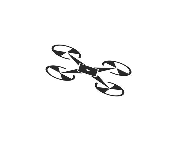 Logo de drone et illustration vectorielle symbole vecteur