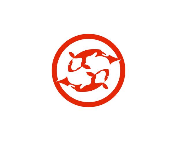 Logo de poisson Koi et symboles vectoriels modèles d&#39;icônes vecteur