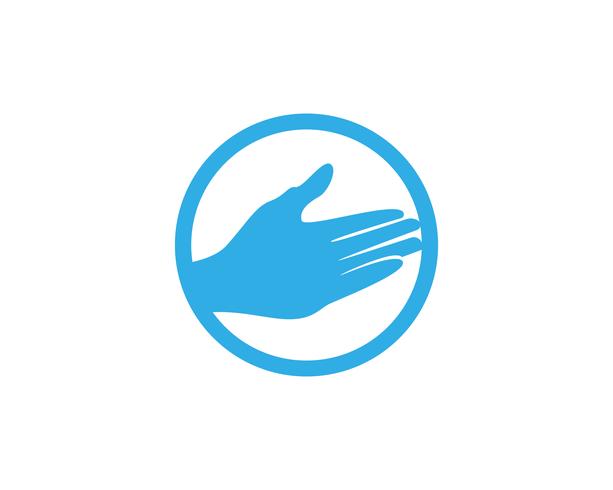 Icône de vecteur pour le soin des mains Logo Template Symboles commerciaux