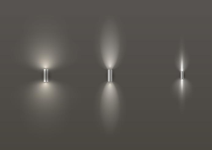 Ensemble de différentes lampes modernes vecteur