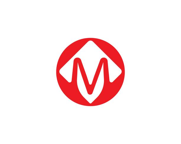 Icône M Lettre Logo Business Template Vector
