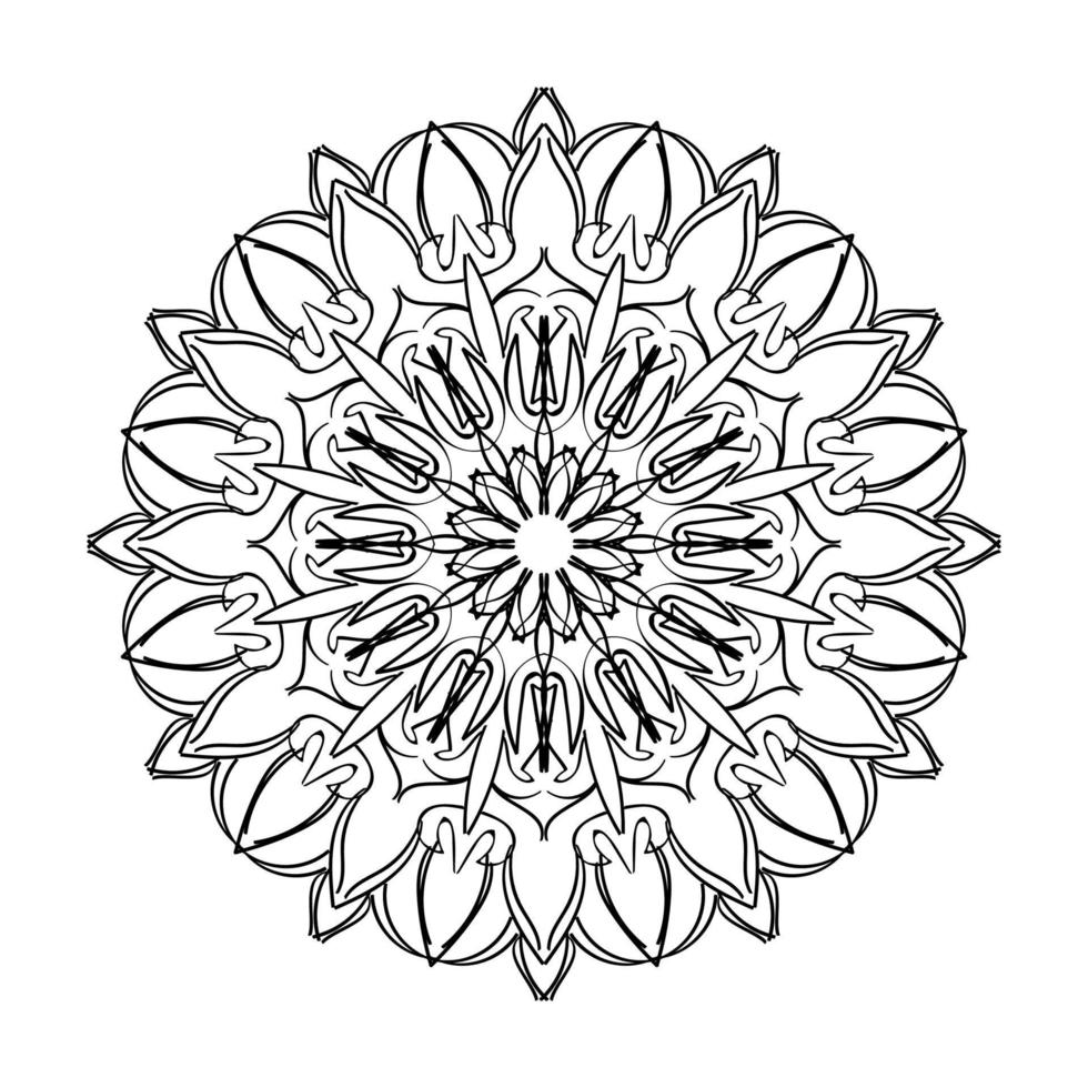 mandala dessiné à la main. décoration en ornement de doodle oriental ethnique. vecteur