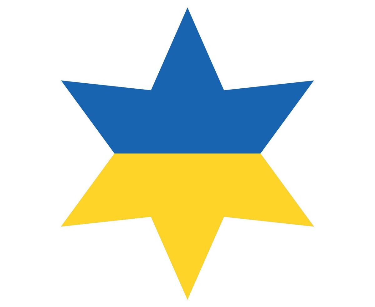 Symbole de l'emblème du drapeau de l'ukraine illustration vectorielle de l'europe nationale vecteur