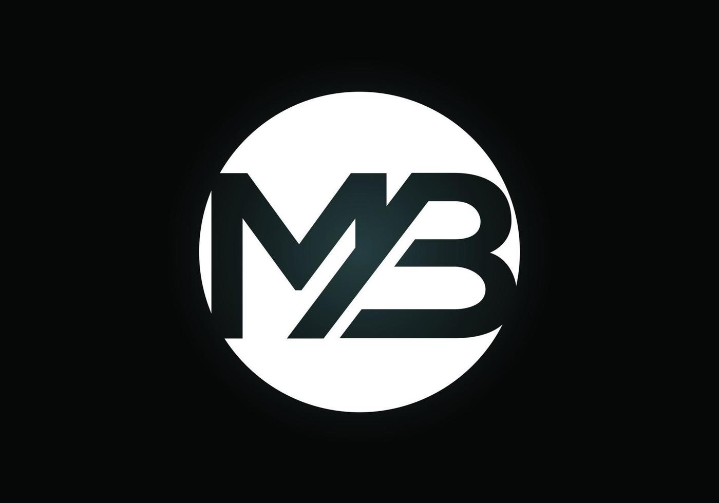 lettre initiale mb vecteur de conception de logo. symbole de l'alphabet graphique pour l'identité de l'entreprise