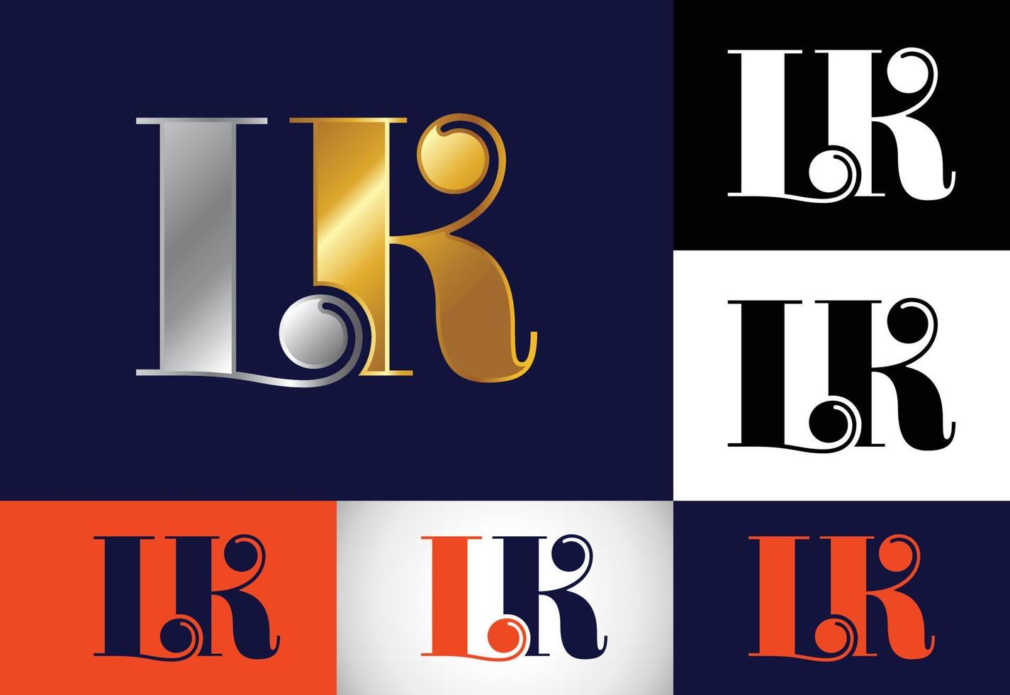 modèle de vecteur de conception de logo lettre monogramme initial lk. création de logo de lettre lk