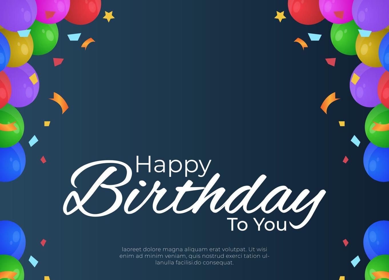 illustration graphique vectoriel de cartes de voeux de joyeux anniversaire, bon pour les arrière-plans, les affiches, les cartes de voeux d'anniversaire