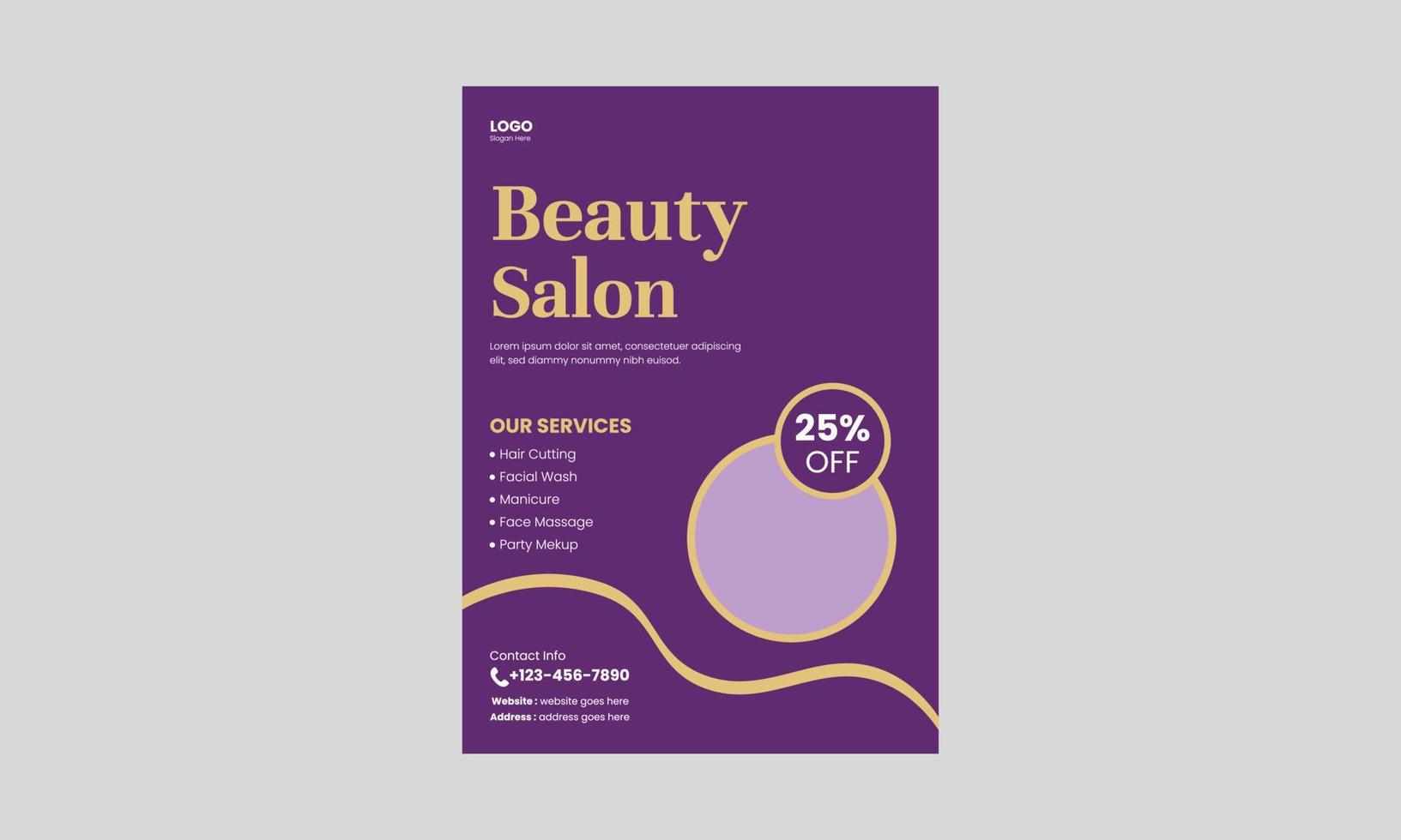 modèle de conception de flyer spa, beauté et massage. conception de modèle de flyer prêt à imprimer pour salon de coiffure spa beauté. dépliant, format a4, dépliant, couverture, affiche, conception de brochure vecteur