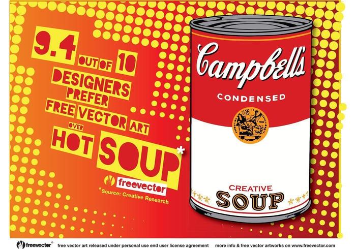 Soupe Pop Art vecteur