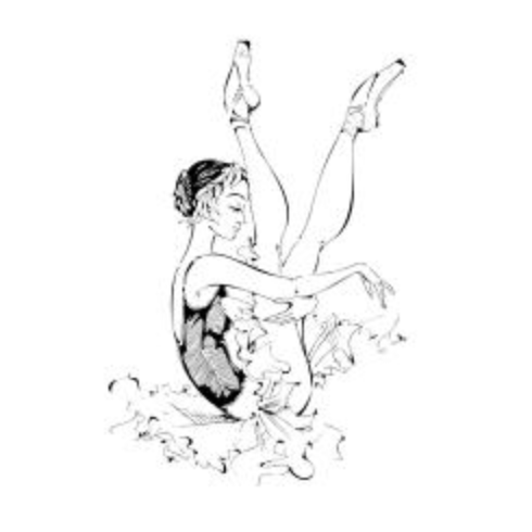 Jeune ballerine. Danseur. Ballet. Graphique. Illustration vectorielle vecteur