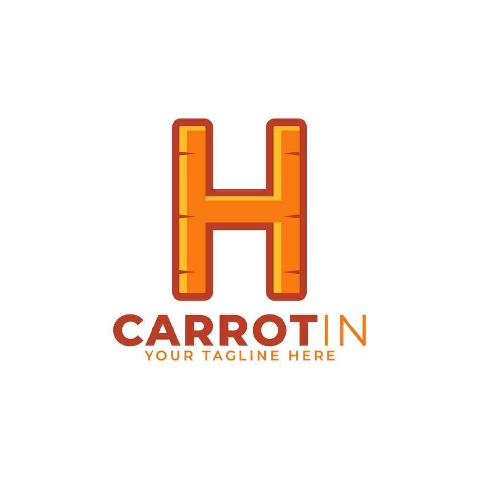 lettre initiale h vecteur de conception de logo de carotte. conçu pour la conception de sites Web, le logo, l'application, l'interface utilisateur
