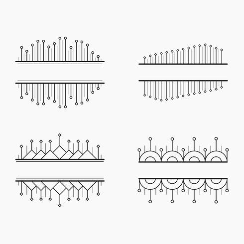 Ensemble de vecteurs de simples bannières linéaires géométriques élégantes vecteur