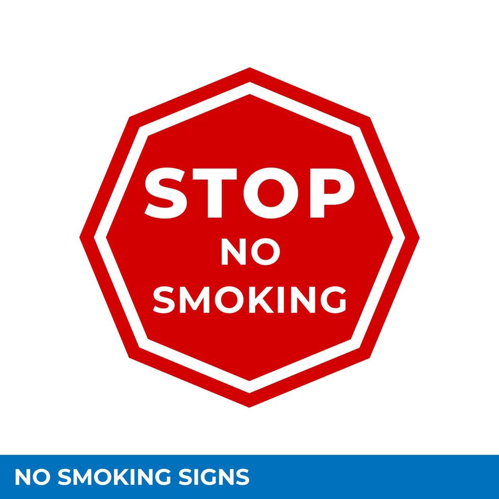 avertissement des panneaux de zone non fumeur en vecteur, modèles de conception faciles à utiliser et à imprimer vecteur