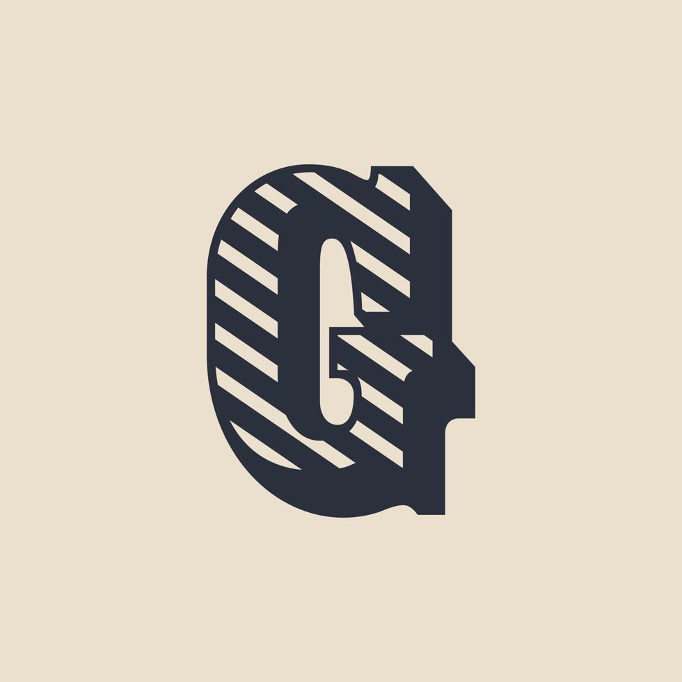 lettre g rétro vintage hipster vector logo design modèle inspiration