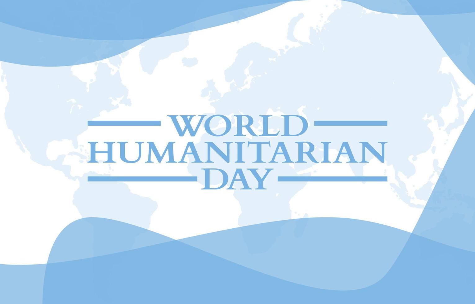 illustration de conception à plat du modèle de journée humanitaire mondiale, conception adaptée aux affiches, arrière-plans, cartes de voeux, thème de la journée humanitaire mondiale vecteur