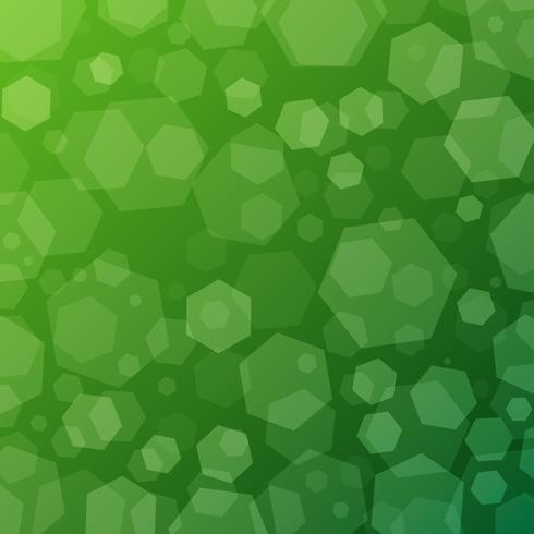 Fond de techno abstrait géométrique vert avec hexagones vecteur