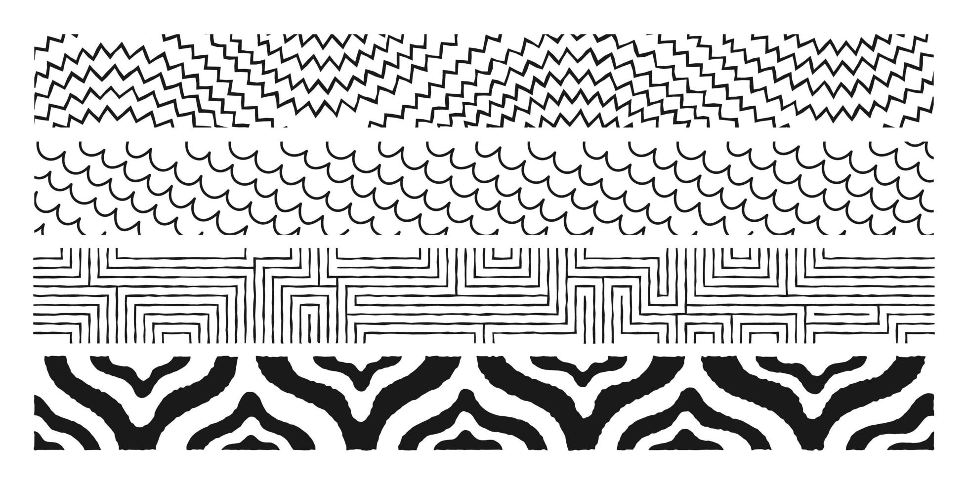 lignes et traits dans différents styles. parfait pour le lettrage et les illustrations. vecteur