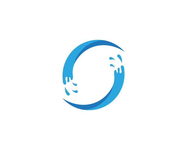 Logo nature bleu éclaboussure vecteur