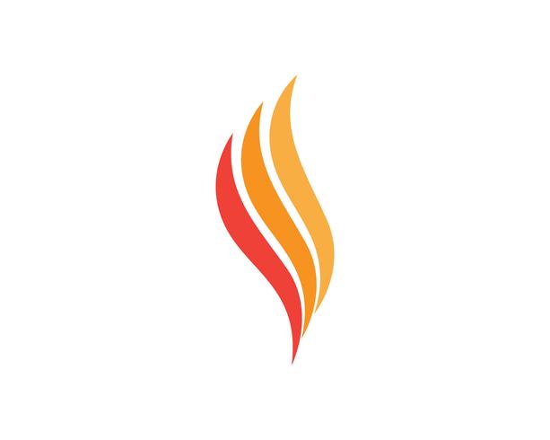 Modèle de logo de flamme de feu vecteur