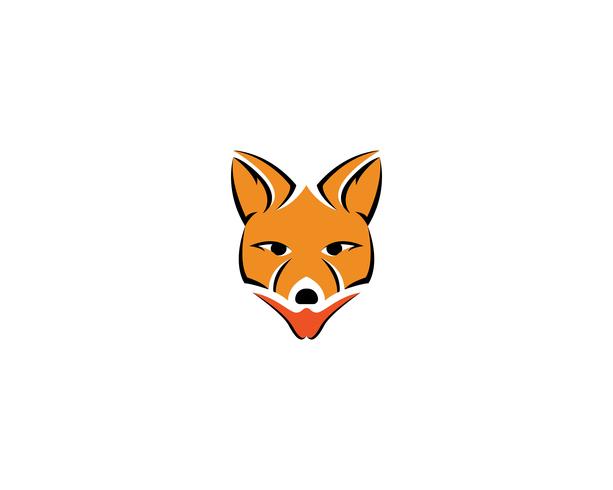 Fox logo illustrateur de modèle de vecteur