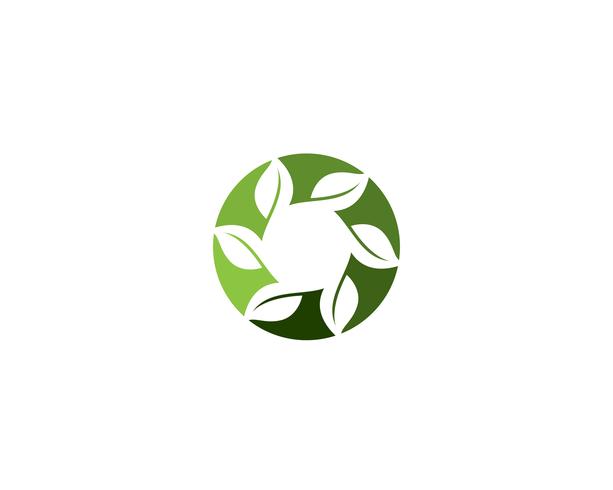 écologie logo nature élément vecteur
