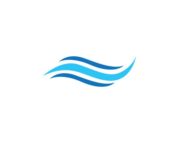 vague eau logo plage bleu vecteur
